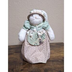 Adorable Vintage 2002 Hallmark "Bunnies By The Bay" Rosy Pocketful Bunny Plush.